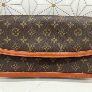 Louis Vuitton Monogram Brown and Orange Clutch